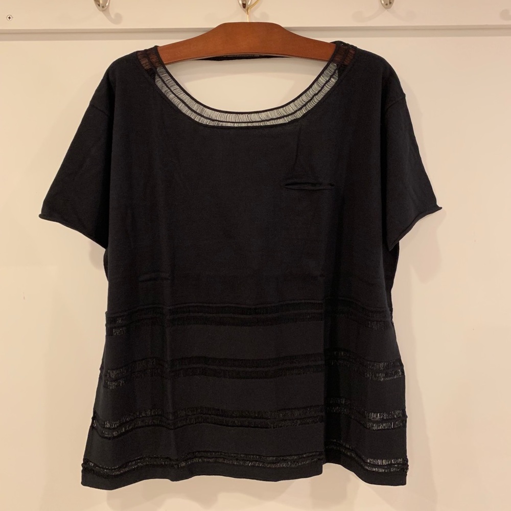 Opening Ceremony Cotton Open-back short sleeve top